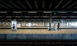 Een leeg perron op Den Haag Centraal, dinsdag 10 juni. Foto Bart Maat 