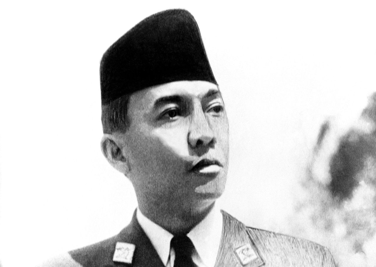 Soekarno (1901-1970), de eerste president van Indonesië.