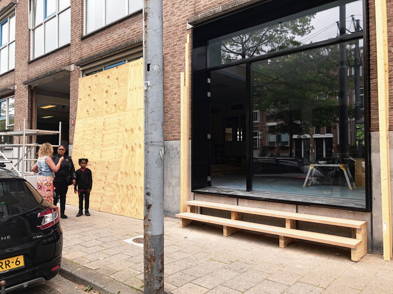 De ingang van het het nieuwe Wijkpaleis komt aan de Claes de Vrieselaan.