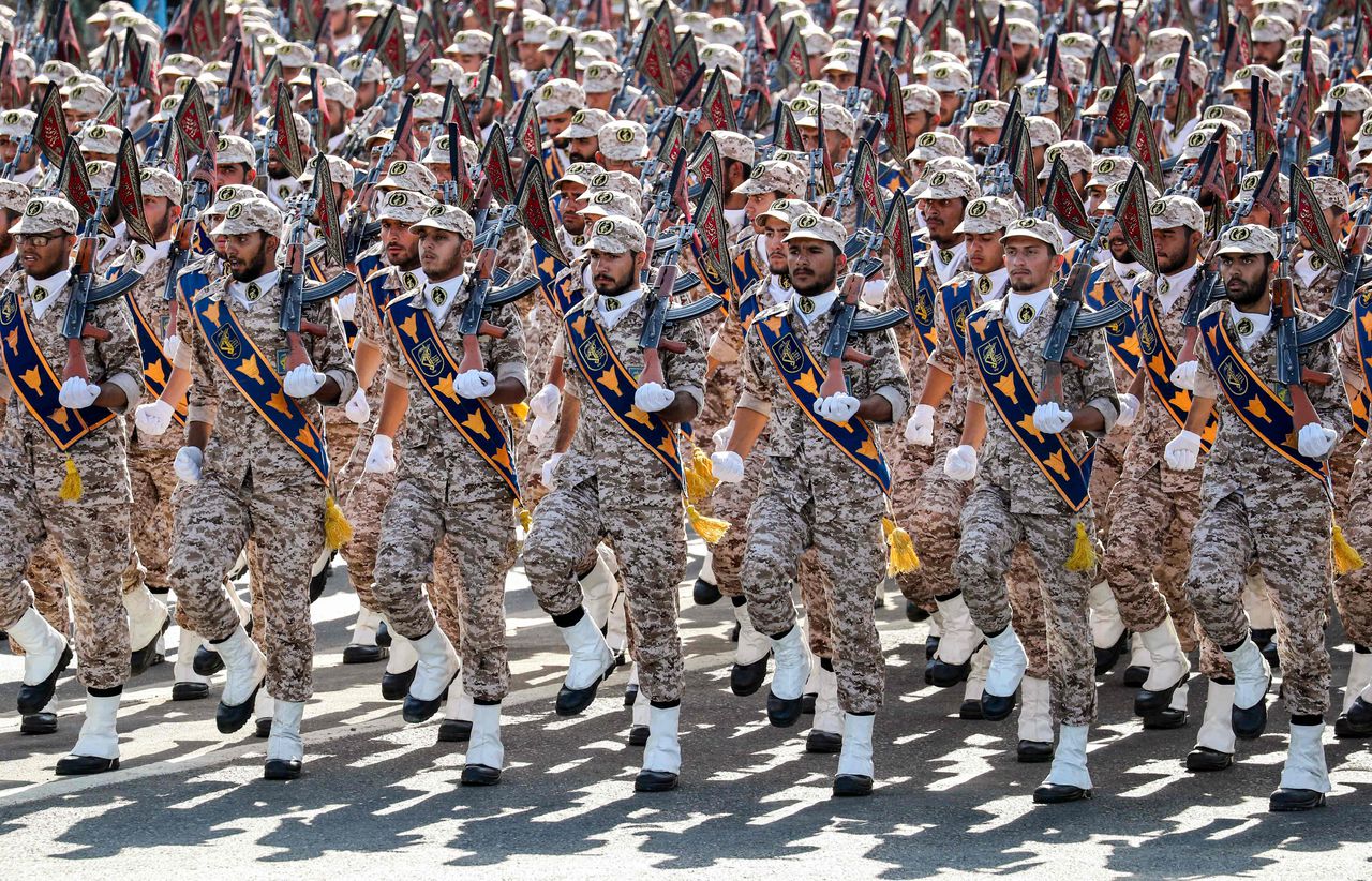 Leden van de Iraanse Revolutionaire Garde in september 2018.