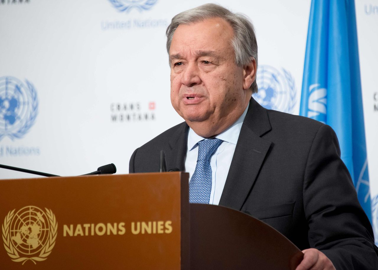VN-chef Antonio Guterres moet tot zijn spijt melden dat er geen overeenstemming is bereikt tussen de Grieks- en Turks-Cypriotische delegaties.