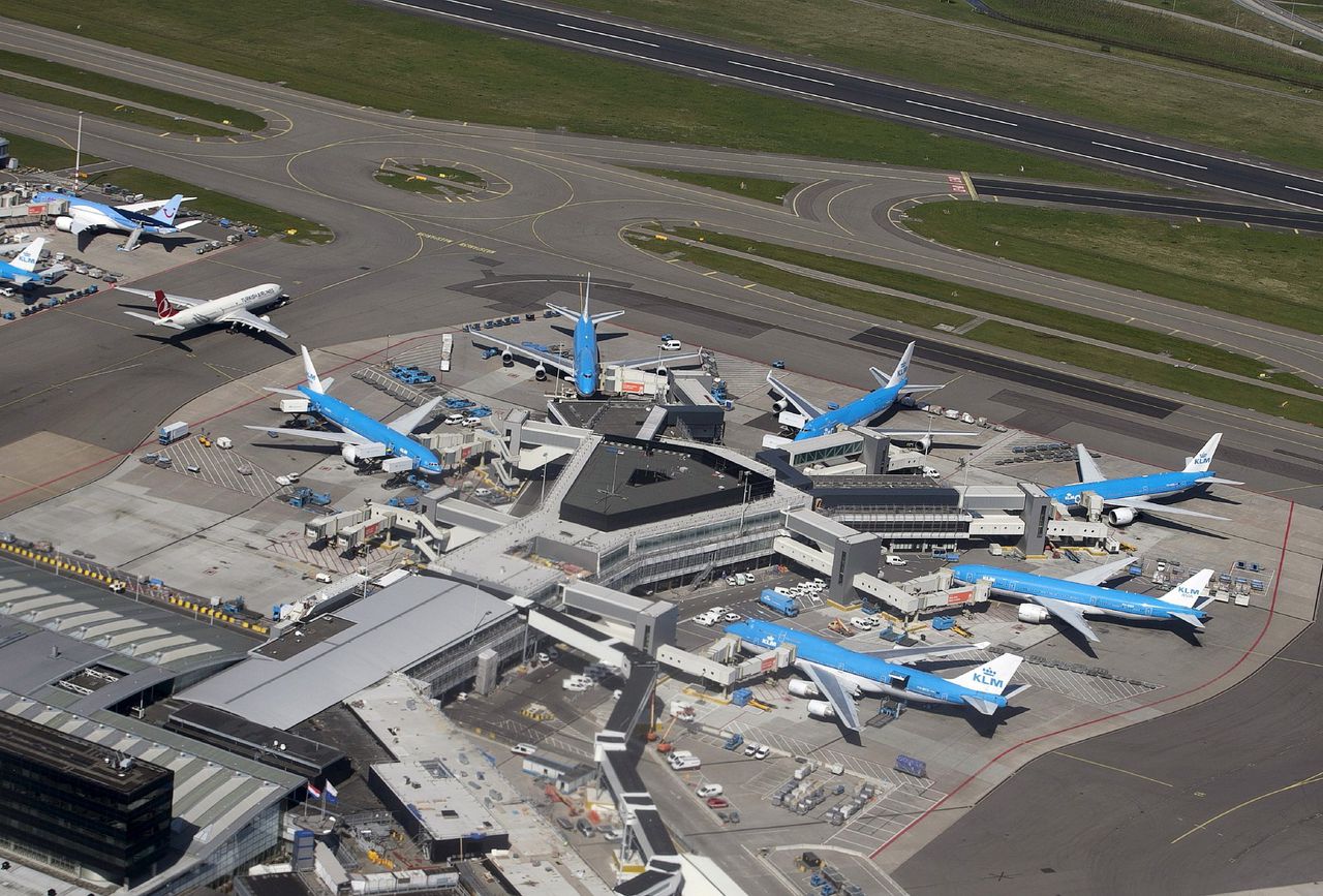 KLM-toestellen op Schiphol