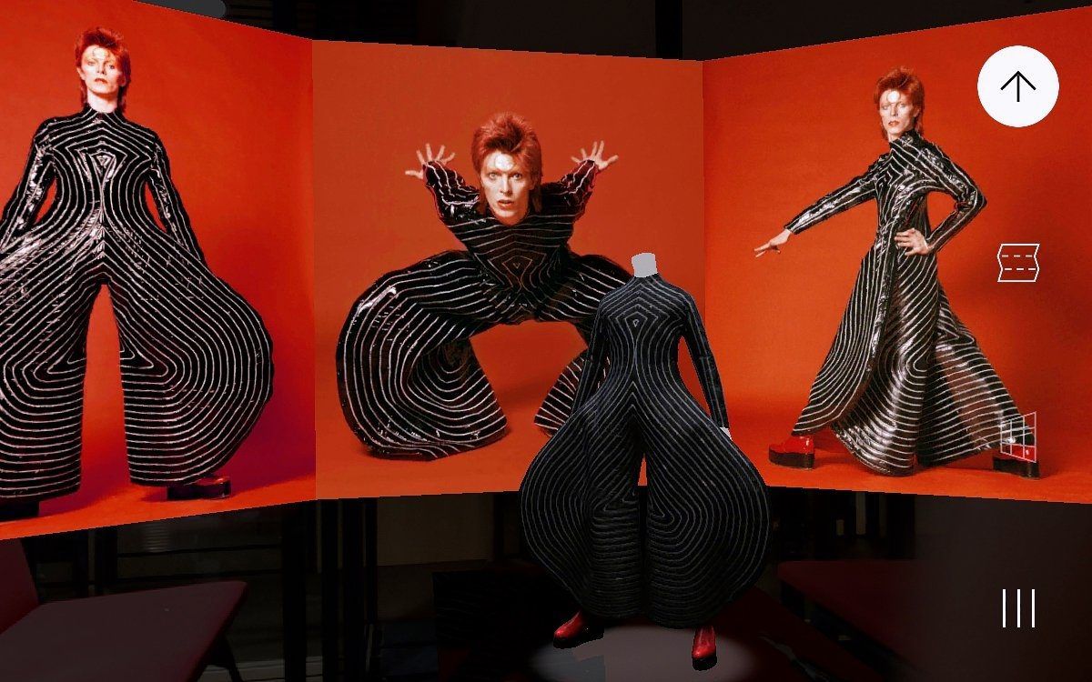 3D-model van David Bowies ‘Tokyo Pop’-kostuum, ontworpen door Kansai Yamamoto voor de Aladdin Sane-tour in 1973.