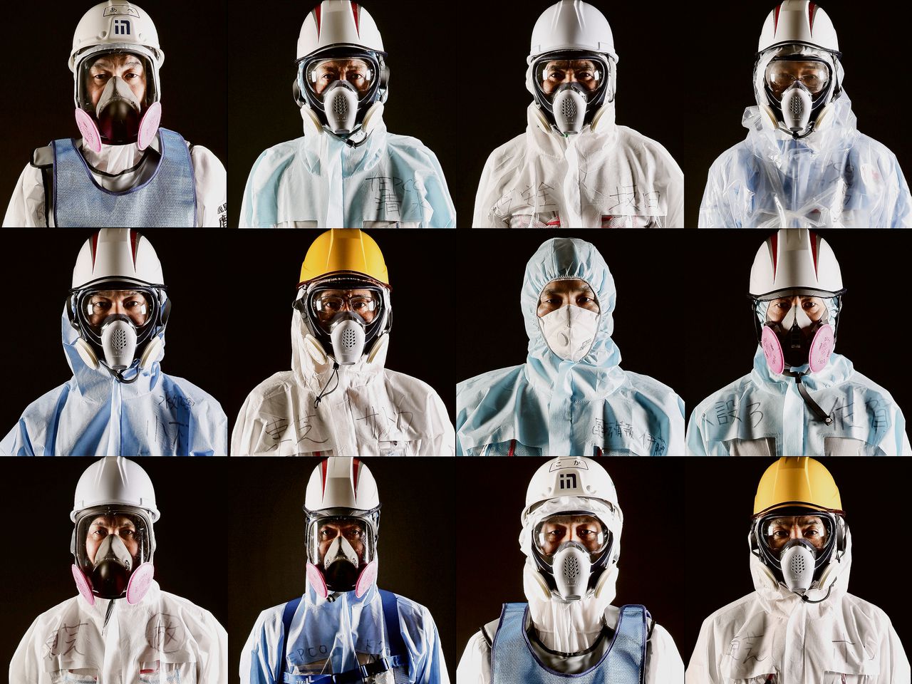 Werknemers van kerncentrale-exploitant Tepco, vijf jaar na de kernramp in Fukushima.