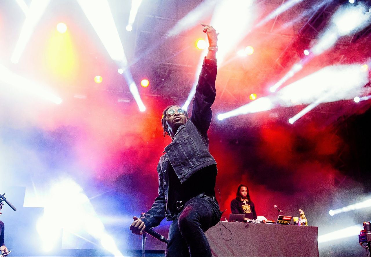 Migos tijdens een optreden op Festival D'ete De Quebec in Canada.