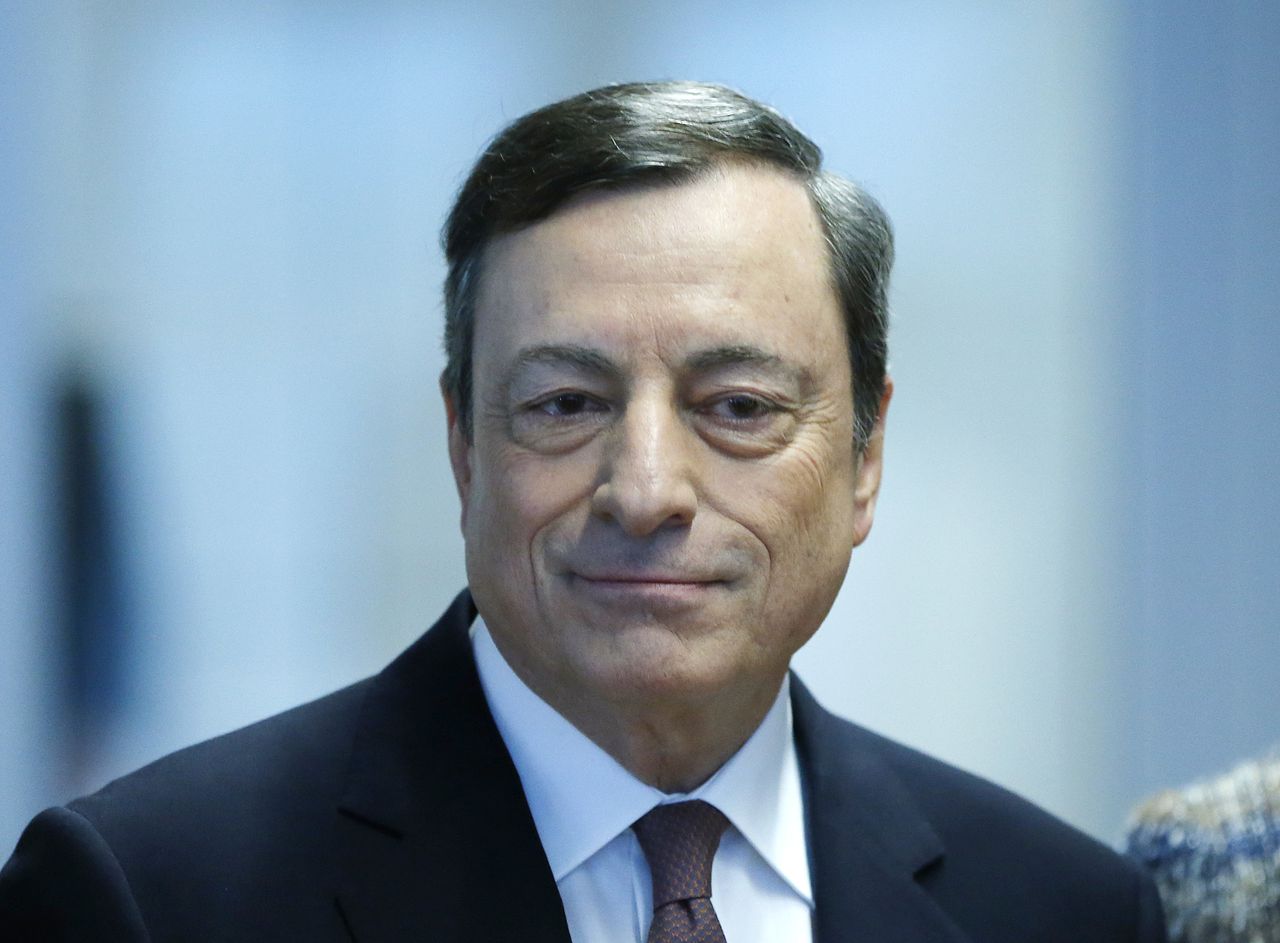 Mario Draghi, voorzitter van de Europese Centrale Bank.