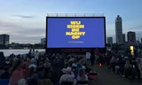 De campagne ‘Wij Eisen De Nacht Op’ zoals die te zien was op de  pleinbios op het Rotterdamse Katendrecht. Foto NRC 