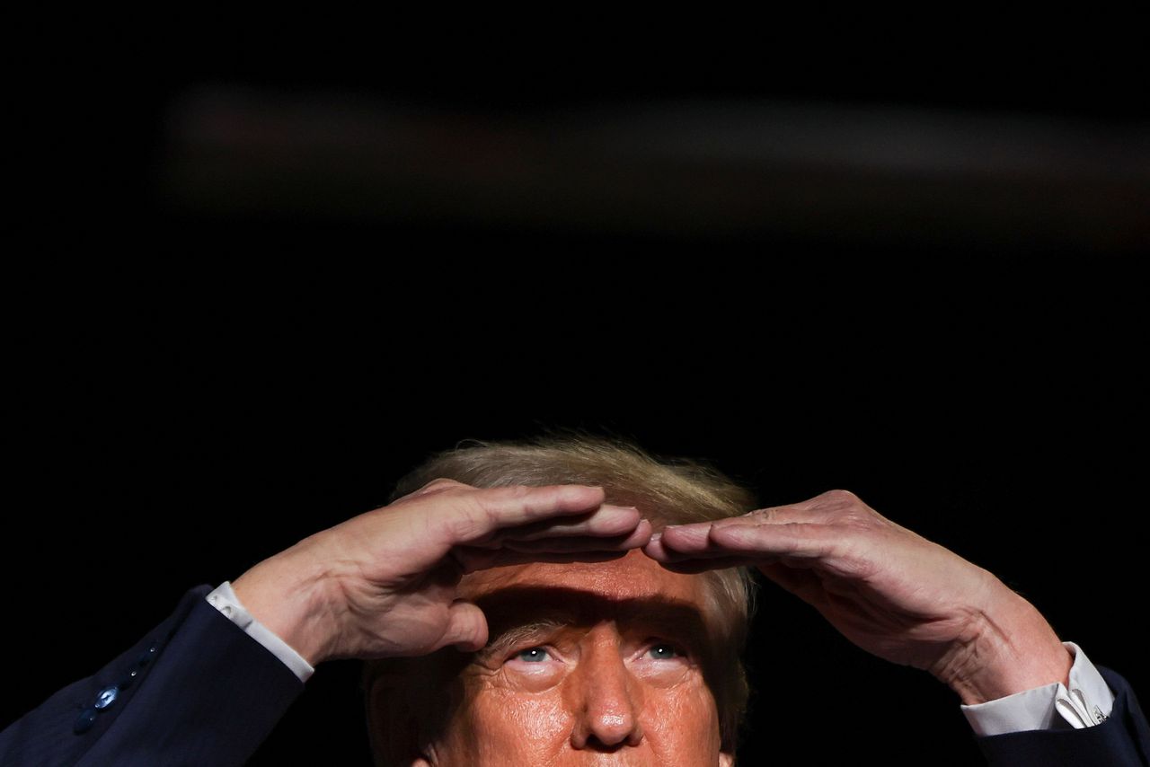 Donald Trump (78) ziet uit naar het eind van de verkiezingscampagne, hier tijdens een rally in North Carolina.