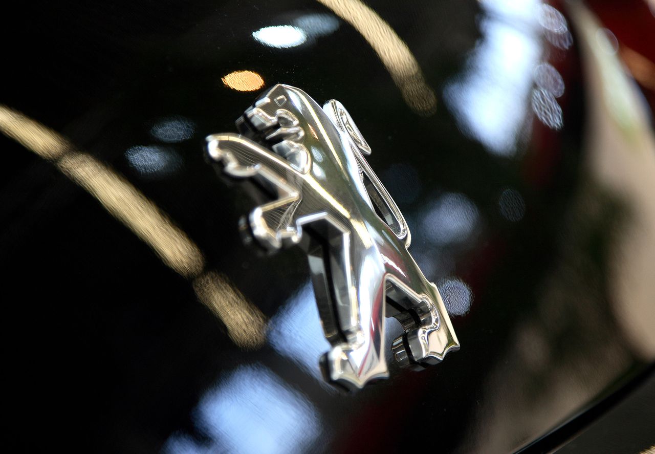 Het logo van Peugeot.