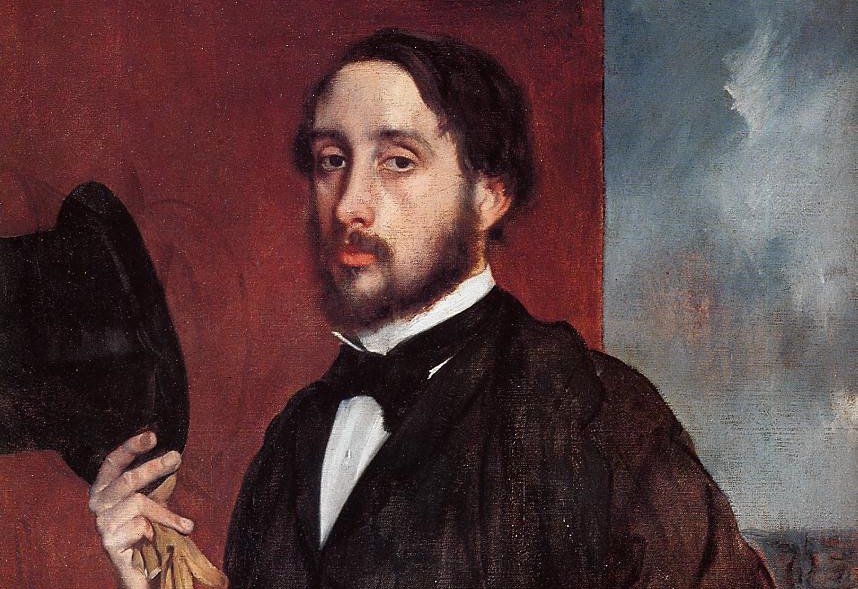 Een zelfportret van Edgar Degas uit 1863.