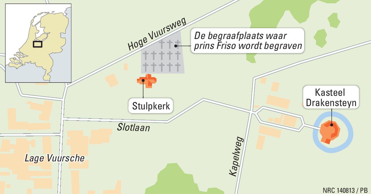 Besloten begrafenis Friso in Lage Vuursche