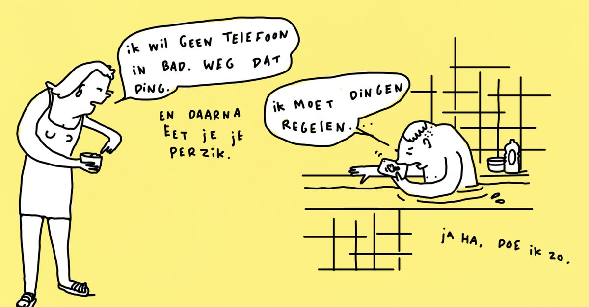 ‘Overal liggen natte onderbroeken. In de wasmand graag. Er ín’