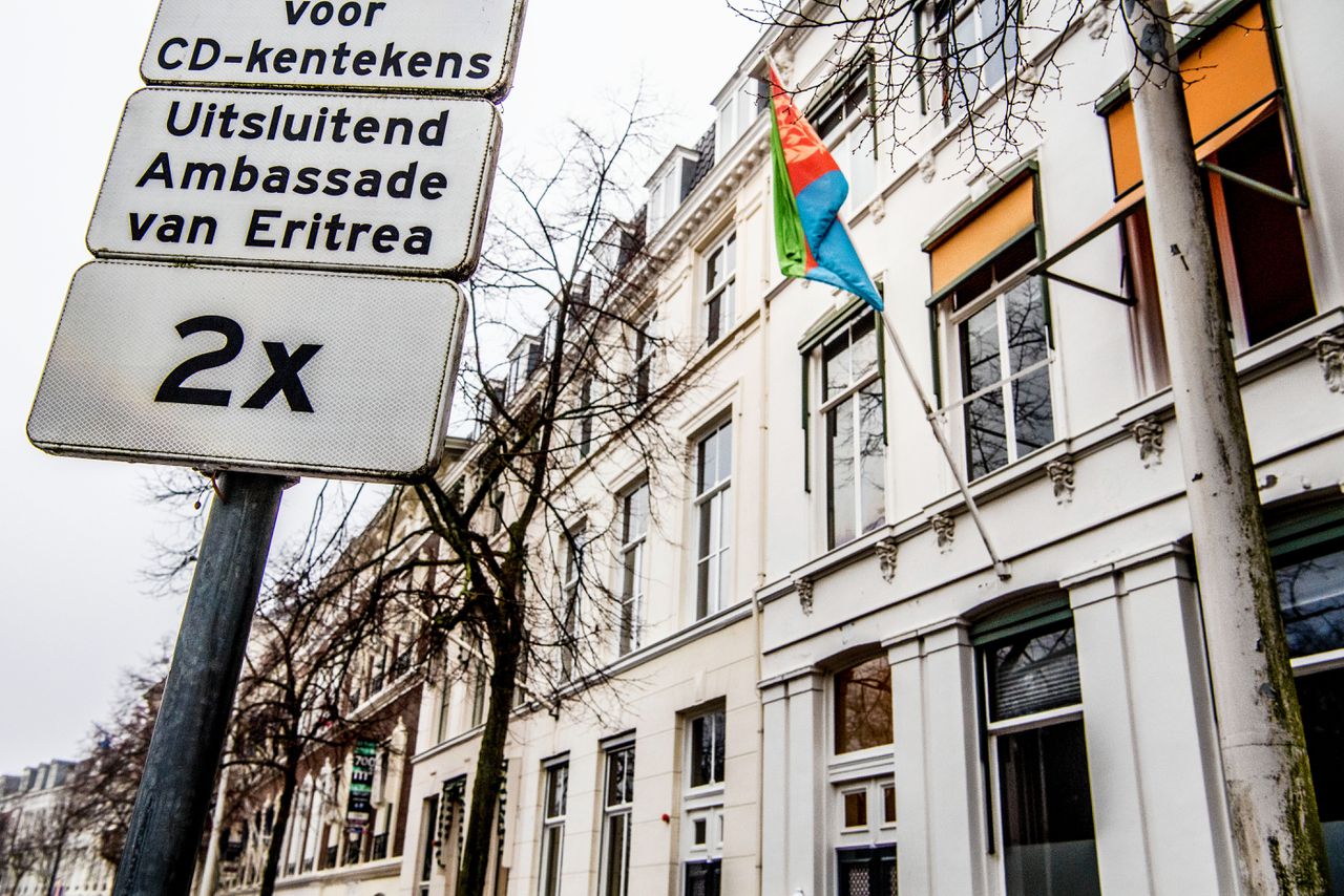 De ambassade van Eritrea aan de Javastraat in Den Haag.