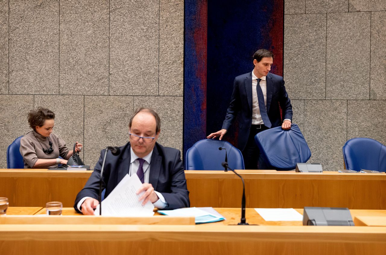 Staatssecretaris Hans Vijlbrief (Fiscaliteit en Belastingdienst, D66) tijdens de Algemene Financiële beschouwingen in de Tweede Kamer.
