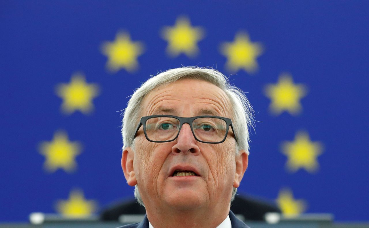 Commiessievoorzitter Jean-Claude Juncker tijdens zijn State of the Union.