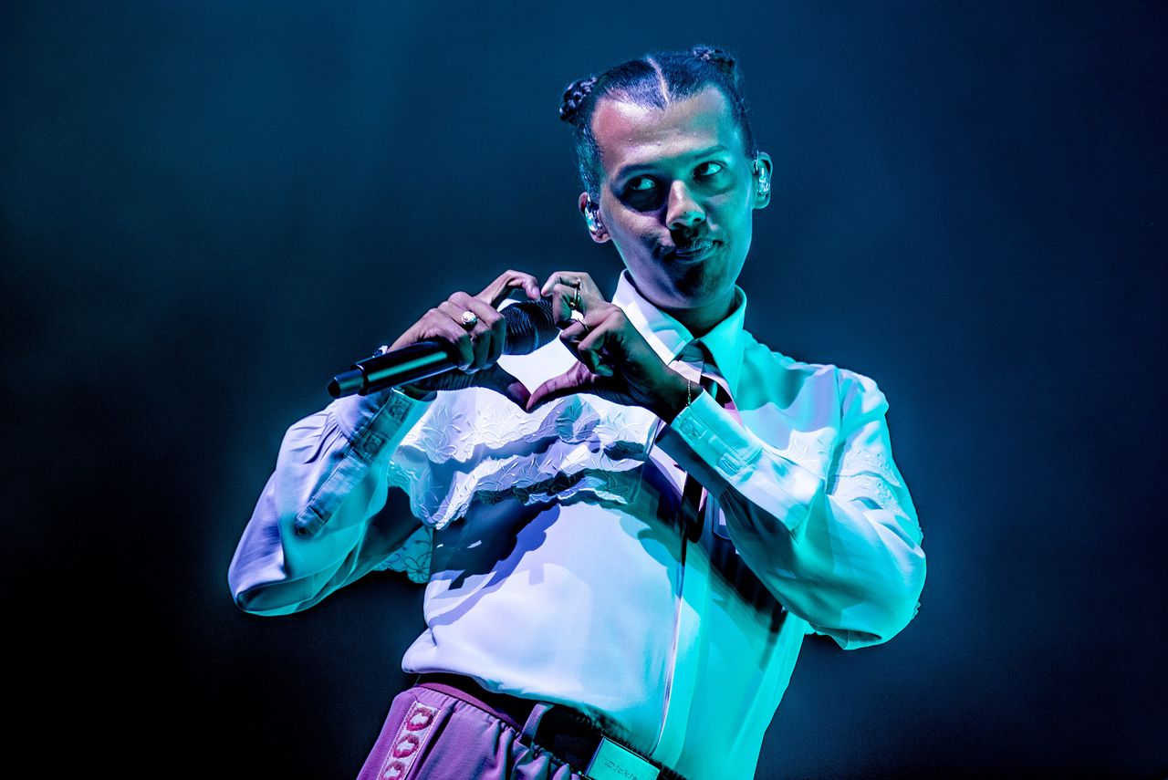 Stromae tijdens zijn optreden op Lowlands.