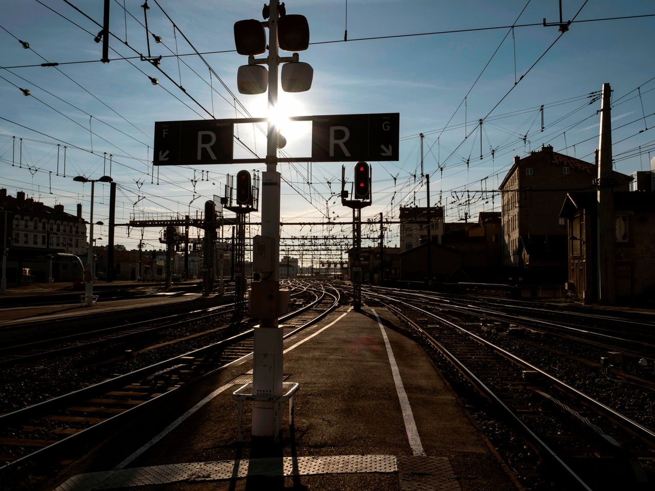 Het treinstation Lyon-Perrache tijdens een eerdere stakingsdag, op 22 maart van dit jaar.