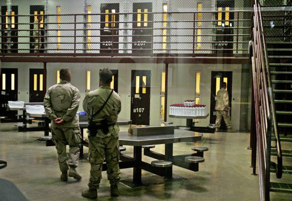Bewakers van Guantanamo op archiefbeeld.