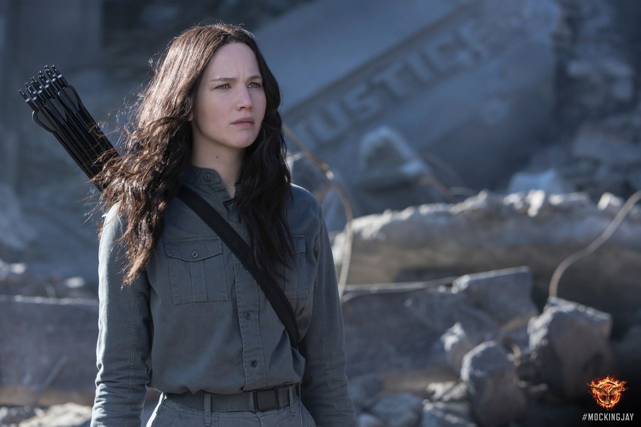 Jennifer Lawrence als Katniss Everdeen.