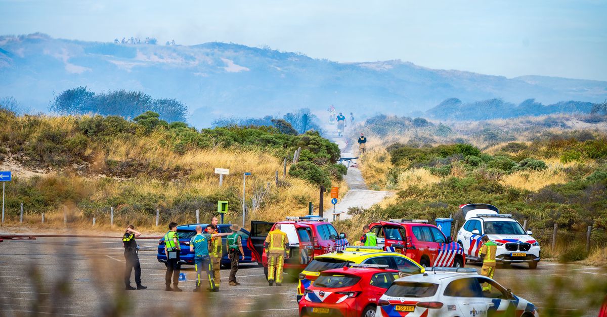 Brand in Wassenaarse duinen