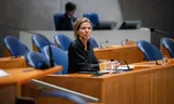 Claudia van Bruggen, staatssecretaris van Justitie en Veiligheid (D66) tijdens een debat in de Tweede Kamer.