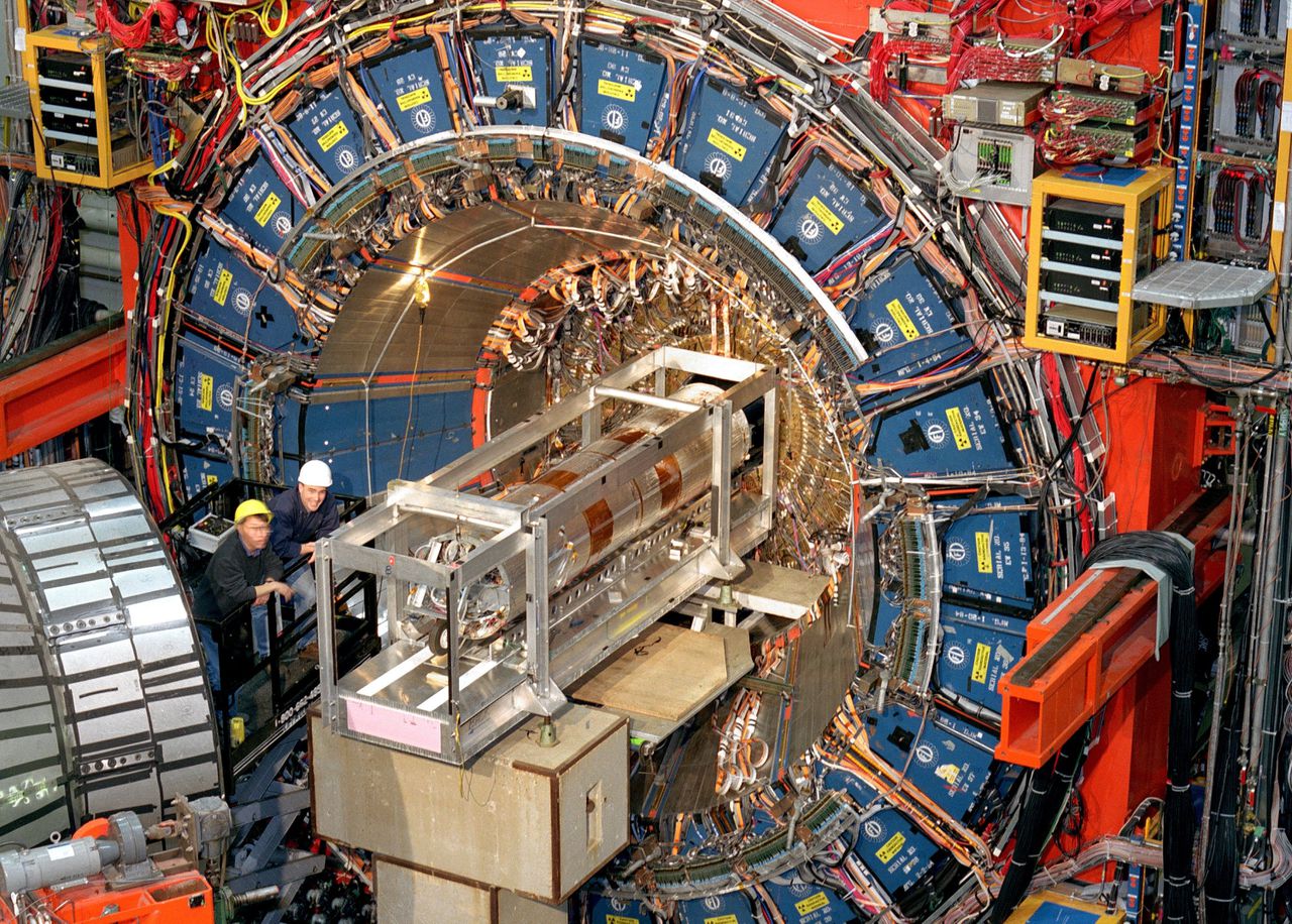 De CDF-detector van Fermilab, een onderzoeksinstituut in de buurt van de Amerikaanse stad Chicago.