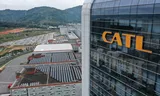 Hoofdkantoor van CATL in Ningde, in de zuidoostelijke Chinese provincie Fujian. Met de aanstaande beursgang in Hongkong hoopt de batterijmaker 4 miljard euro op te halen. Foto Greg Baker/AFP 