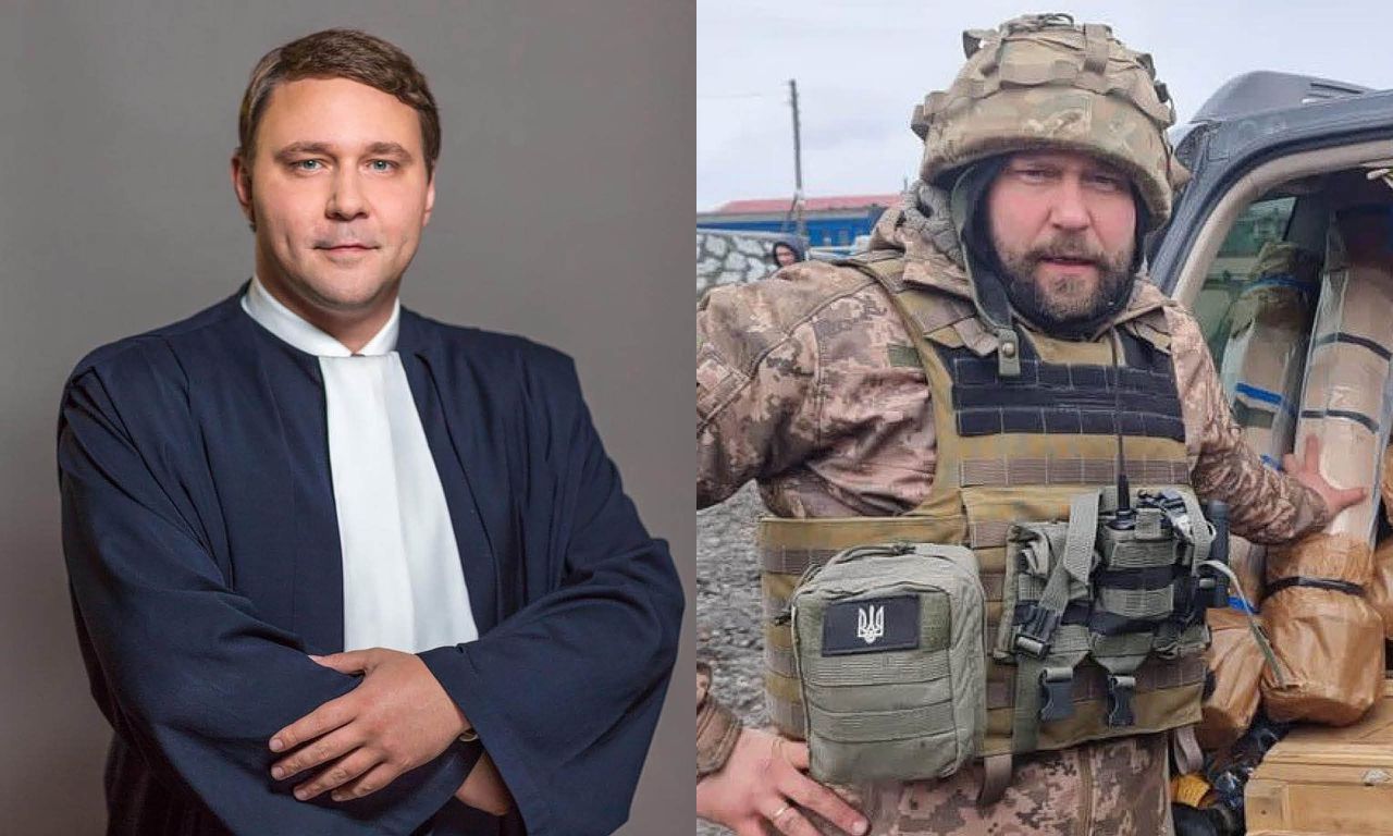 Rechter Ivan Mishchenko (in toga en in militaire outfit) is ook luitenant.
