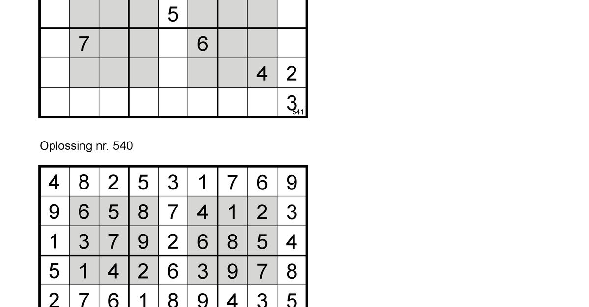 Sudoku NRC