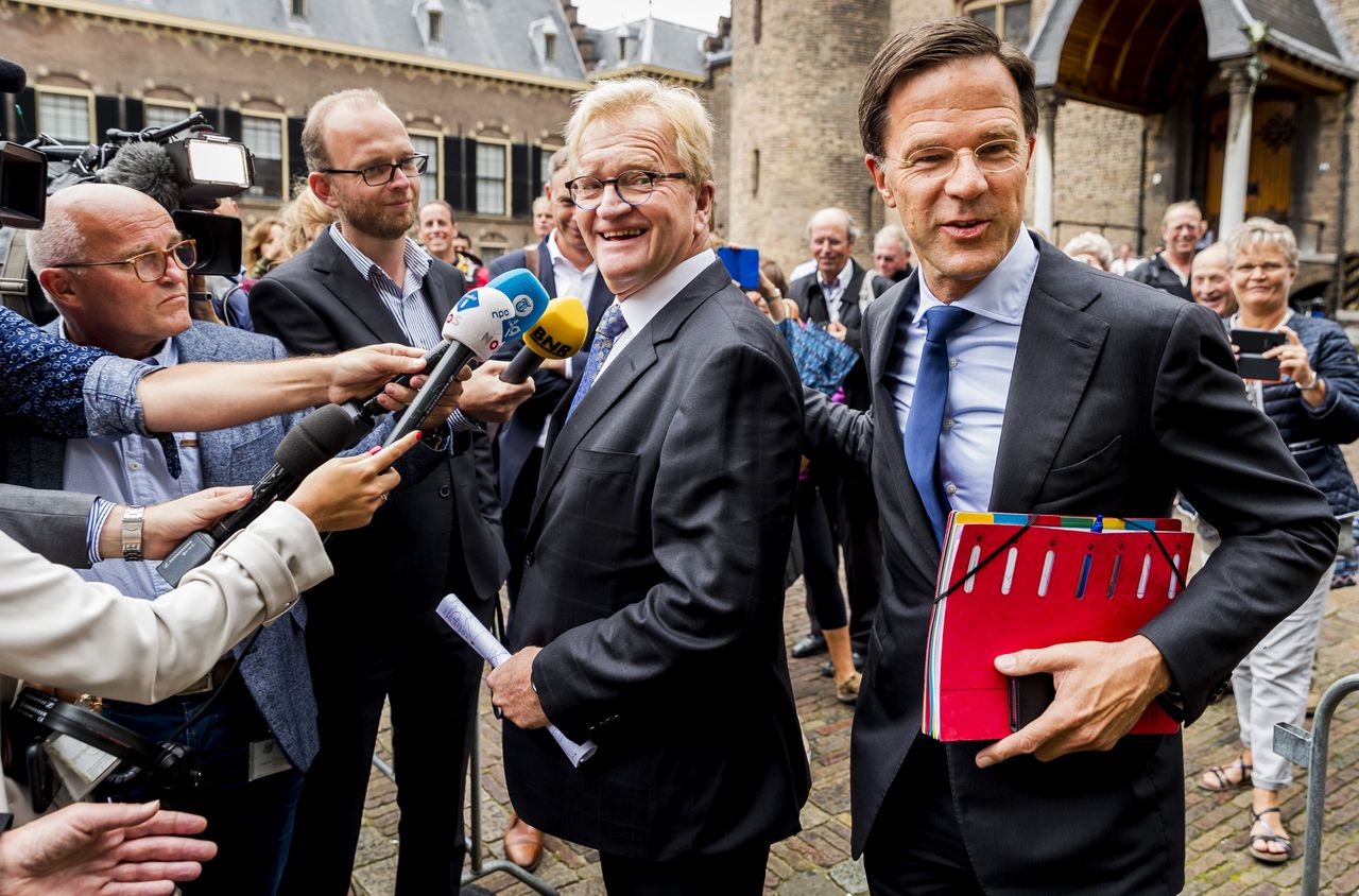Zowel werkgeversvoorman Hans de Boer (VNO-NCW, links) als premier Mark Rutte deden de afgelopen week uitspraken over verhoging van de lonen.