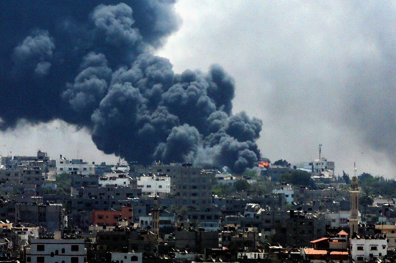 Het Israëlische bombardement op Gaza in 2014.