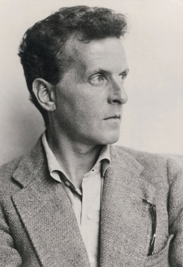 Portret van filosoof Ludwig Wittgenstein.