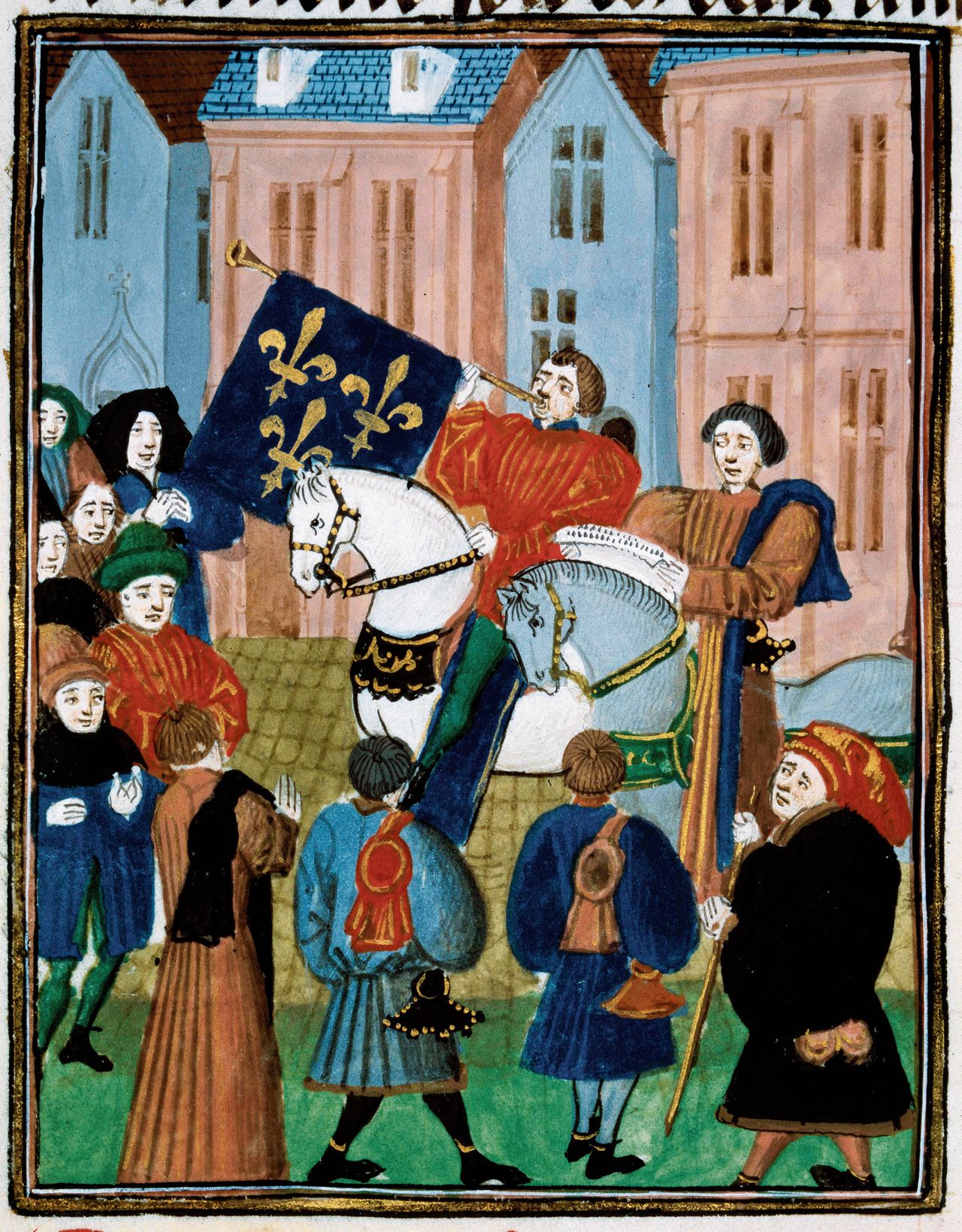 Filips de Goede en Karel VII van Frankrijk na het sluiten van de Vrede van Atrecht in 1435.