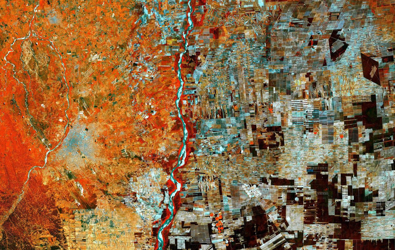 De Copernicus Sentinel-2 satelliet brengt ontbossing in de buurt van Santa Cruz in Bolivia in beeld.