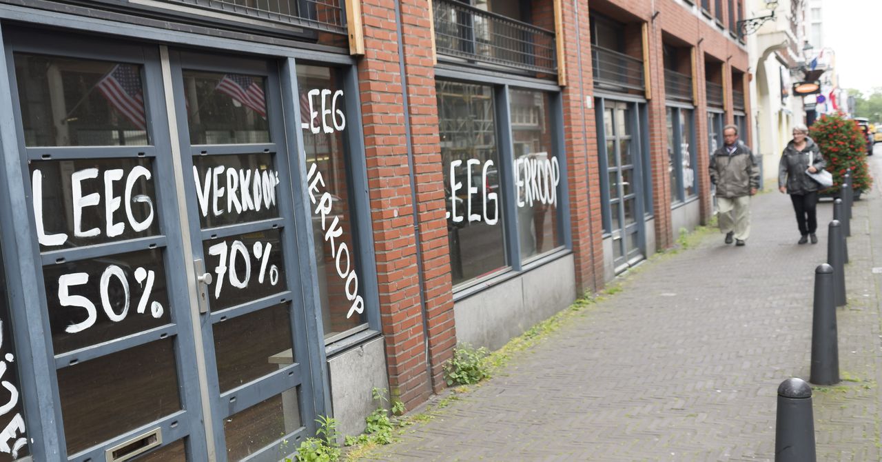 Winkelpand staat leeg