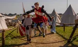 Een figurant tijdens de herdenking van de Slag bij Grunwald. 