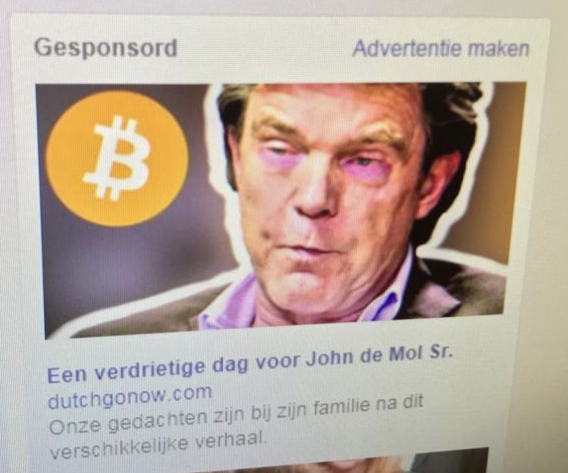 Na Humberto Tan ook John de Mol slachtoffer nepadvertentie bitcoin - NRC