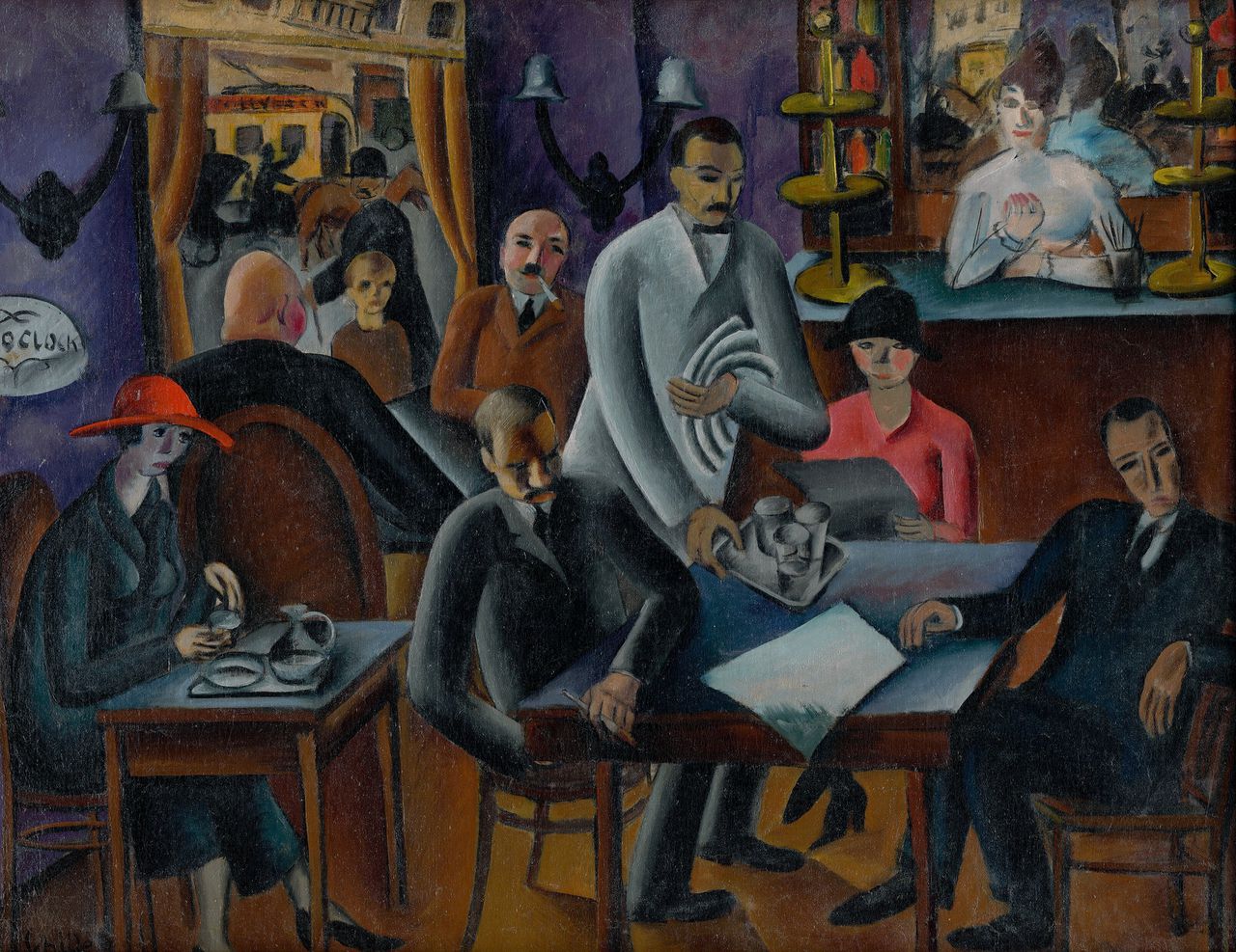 Gejza Schiller, In het café, 1924