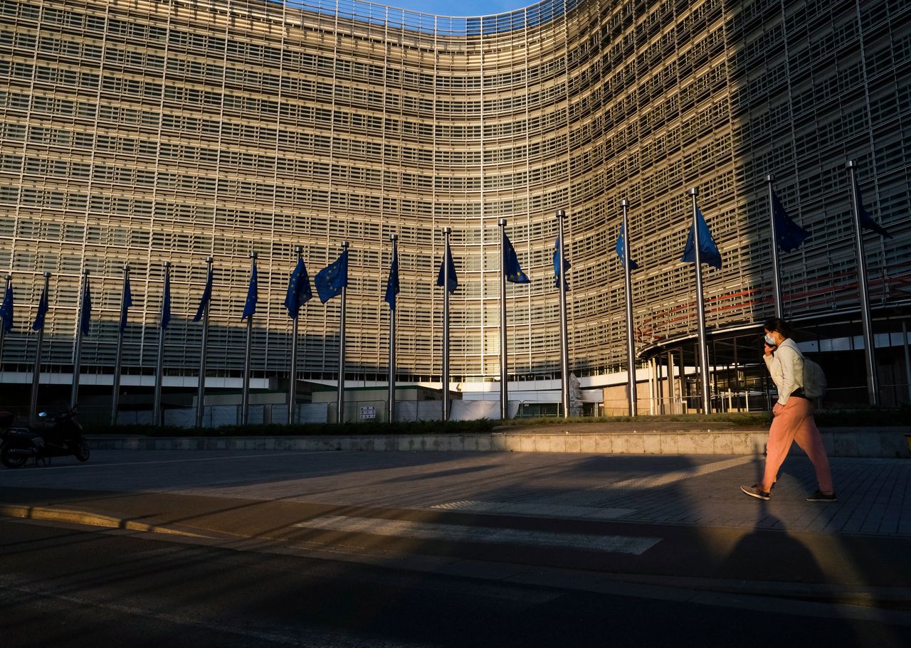 Het hoofdgebouw van de Europese Commissie in Brussel.
