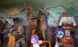 Eritrese vrouwen aan het werk in een molen, in de hoofdstad Asmara