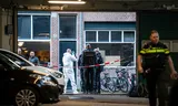 Forensische opsporing in de buurt van de Lange Leidsedwarsstraat in Amsterdam na de aanslag op Peter R. de Vries.