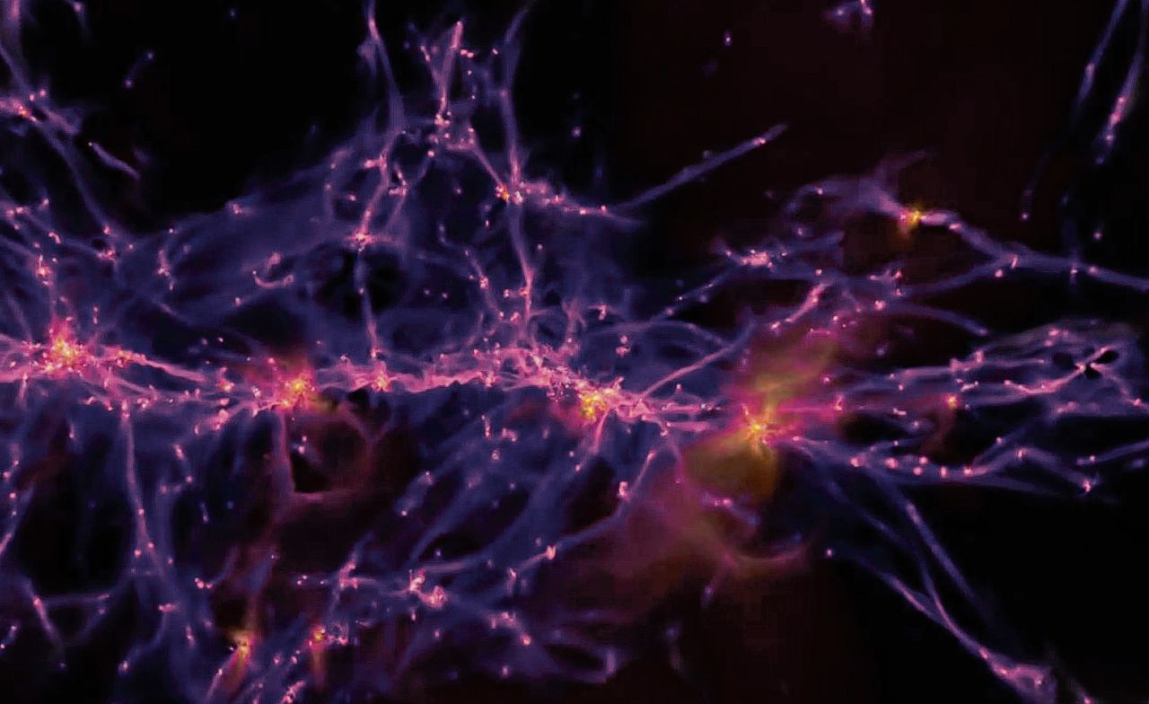 Kosmisch web bepaalt   het lot van  sterrenstelsels 