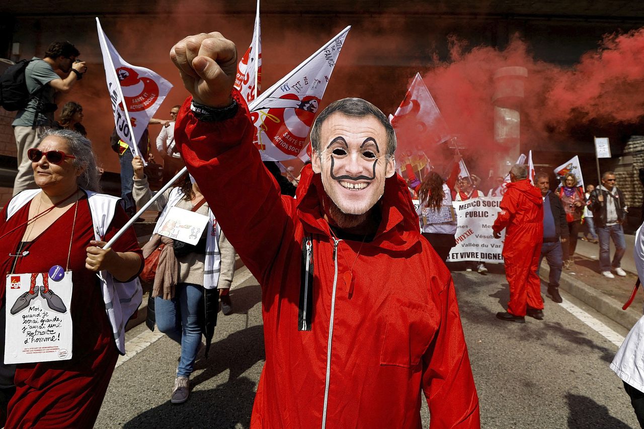Pensioenwoede in Frankrijk, met miljoenen betogers op straat 