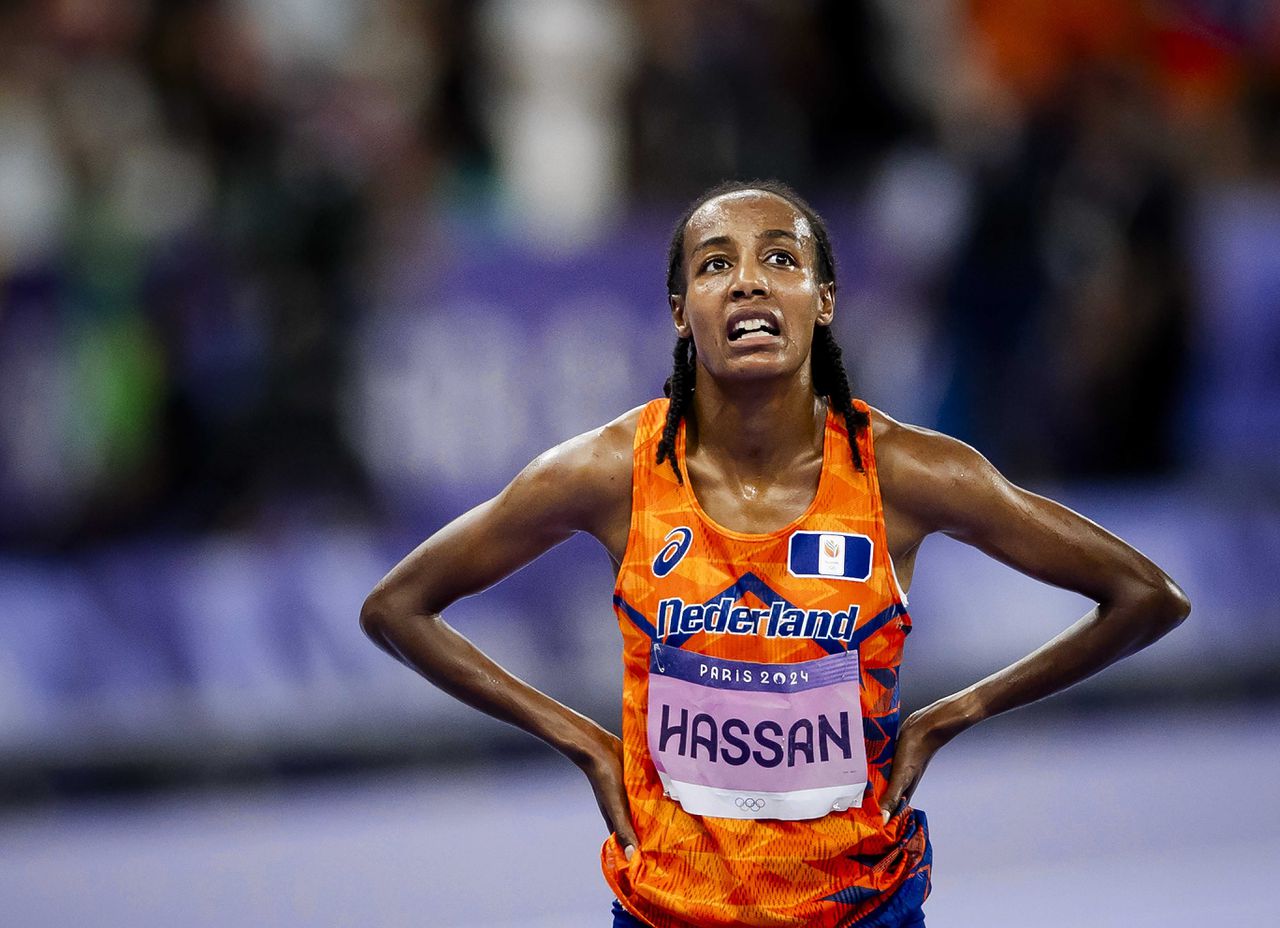 Tweede medaille voor Hassan, die blij is dat deze 10.000 meter niet al te snel was – ze kijkt uit naar de marathon 