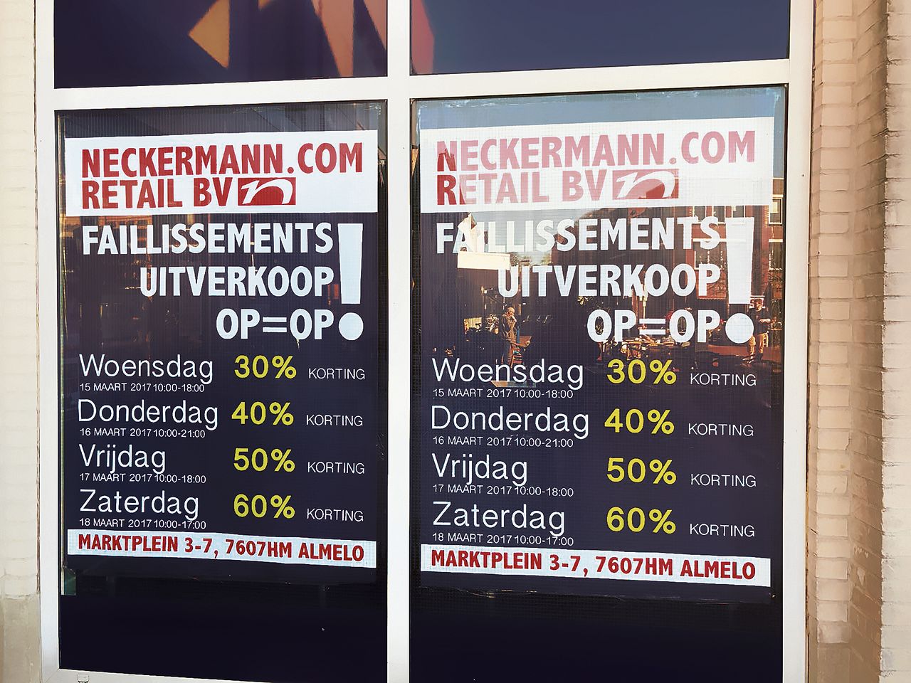 Naast de website opende Neckermann negen winkels. Die gingen binnen een jaar failliet.