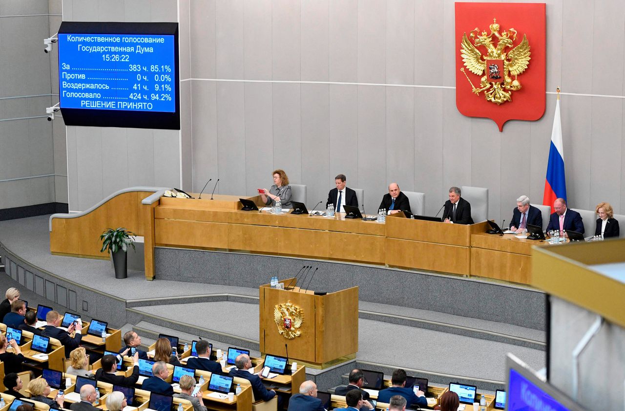 De Doema tijdens de benoeming van de opvolger van Medvedev.