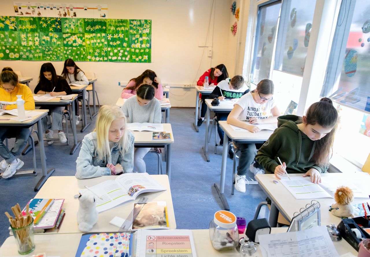 Leerlingen van basisschool 't Palet in Gouda leggen een eindtoets af. Dit jaar zal dat niet gebeuren.