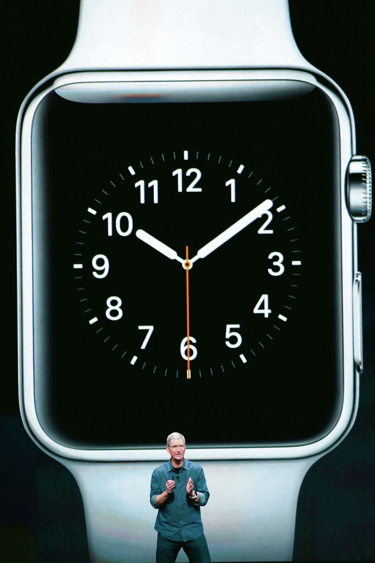 Apple-topman Tim Cook presenteerde dinsdagavond in het Californische Cupertino nieuwe Apple-producten.