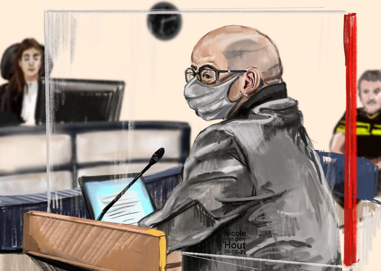 Khalid A. in de rechtbank.