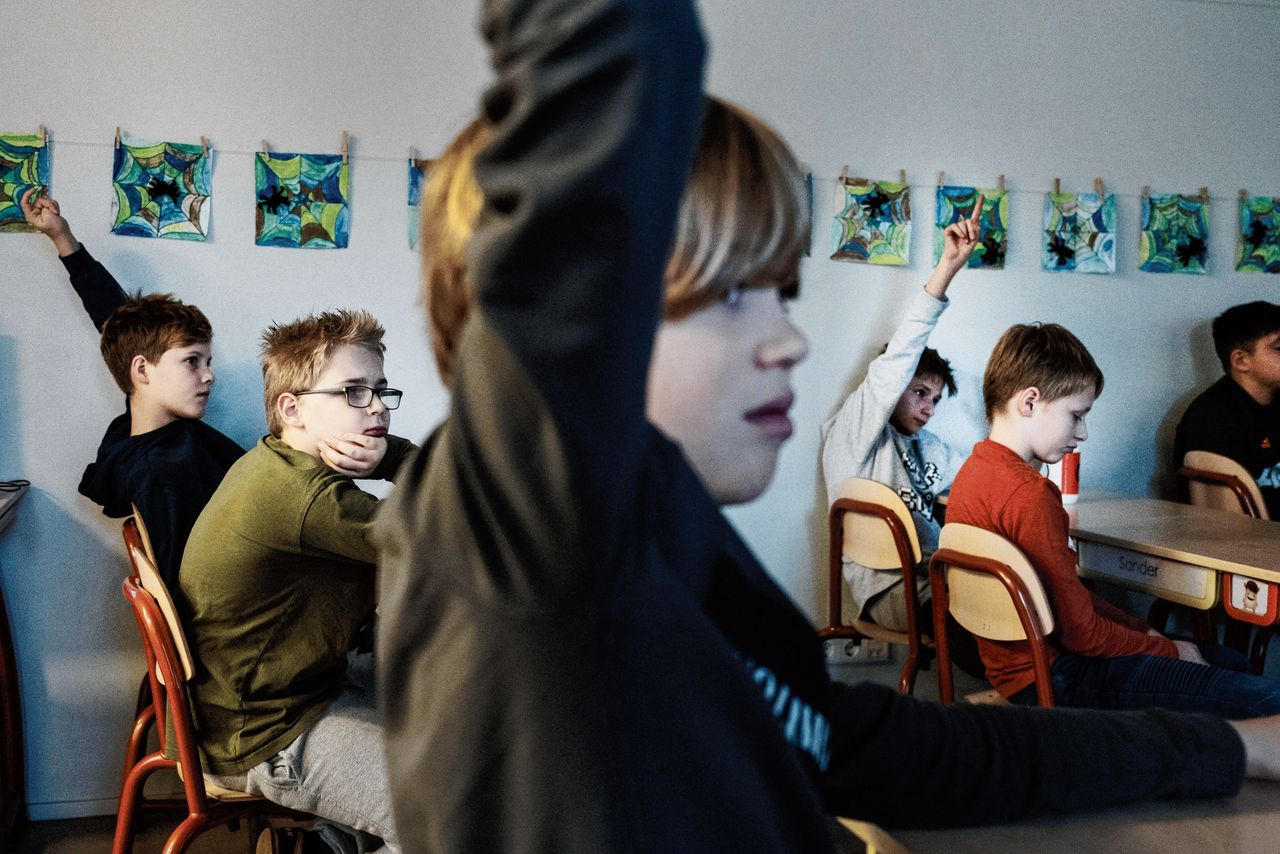 Leerlingen van HUB Noord-Brabant in Rosmalen: van gehandicapte kinderen tot hoogbegaafden en leerlingen met autisme of ADHD.